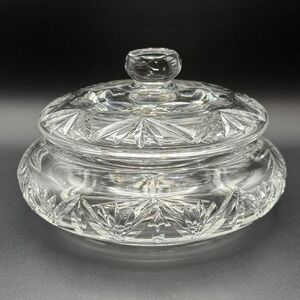 Vintage Webb Corbett Crystal Dish Bowl with Lid‎ England Candy Nut Trinket
